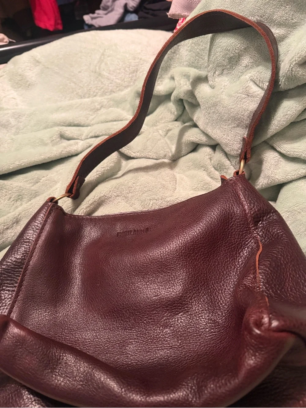 Brown Leather Shoulder Bag - Picture 1 of 3
